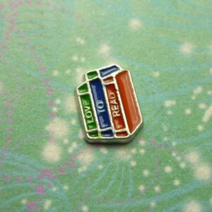 Love to Read Books - charm suitable for living lockets
