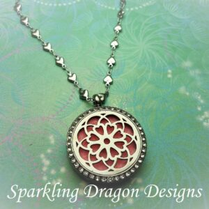 Stainless Steel SOLID Heart Link Chain for Aromatherapy Lockets (chain only)