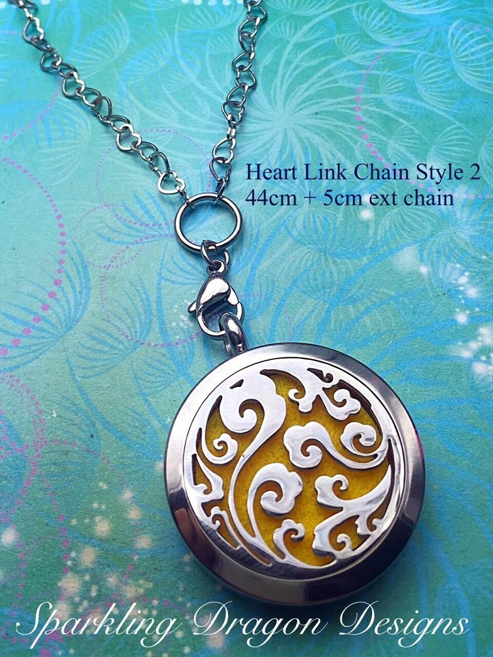Stainless Steel SOLID Heart Link Chain for Aromatherapy Lockets (chain only) - Image 4