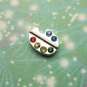 Paint Pallet Jeweled Colour Charm for Memory Lockets: A Meaningful Keepsake