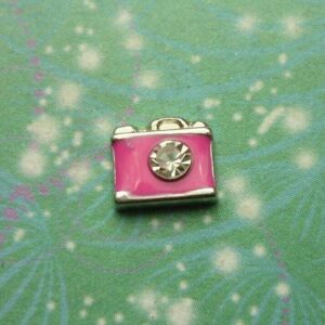 Coloured Camera - Dark Pink - charm for story locket