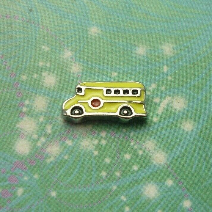 Yellow School Bus Charm for Memory Lockets: Meaningful Keepsake Jewellery