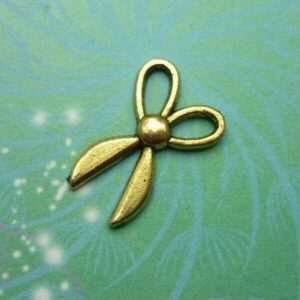 Scissors - Big Gold Charm for Memory Lockets:  Meaningful Keepsake Jewellery