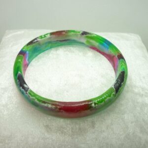 Dragon Nebula Bangle - colourful bangle, multi colour bracelet, handmade resin