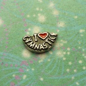 I Love Gymnastics - Charm for Glass Story Lockets