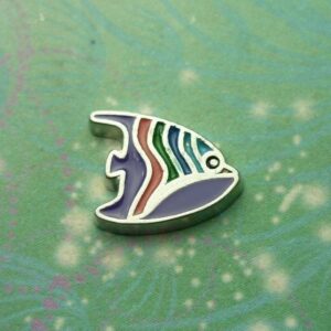 Big Purple Fish Charm for Floating Memory Living Locket Necklaces 12mm