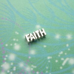 Silver Faith Word Charm for Memory Lockets: Meaningful Keepsake Jewellery