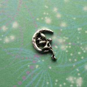 Fairy in the Moon Charm For Locket Pendant