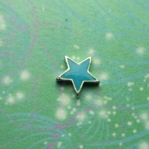 Blue Enamel Star Jewel For floating memory locket