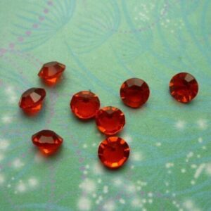 Elegant Orange Jewel For Floating Charm Locket Necklace