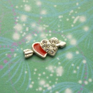 Red Double Hearts with Arrow Red Charm For Memory Lockets
