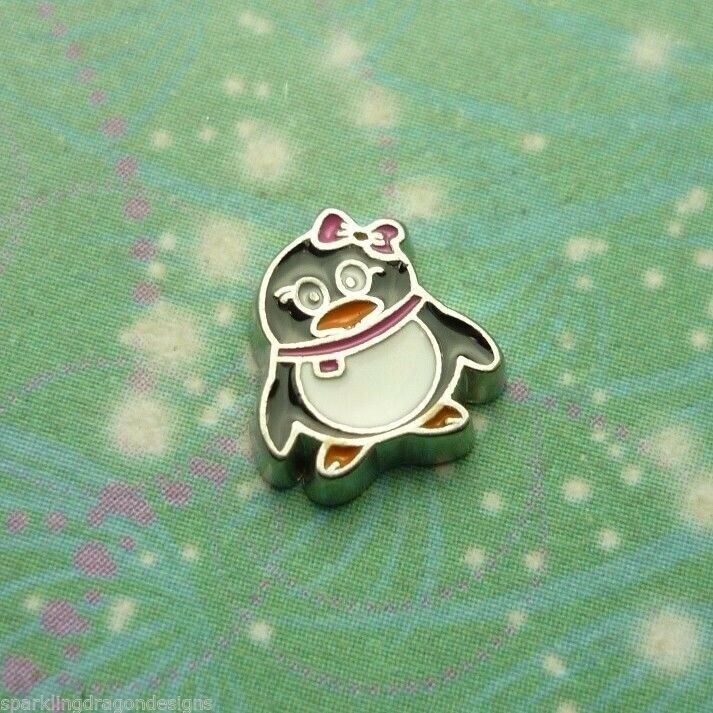 Cute Penguin Pink Bow Charm for Memory Lockets: A Meaningful Keepsake Jewellery