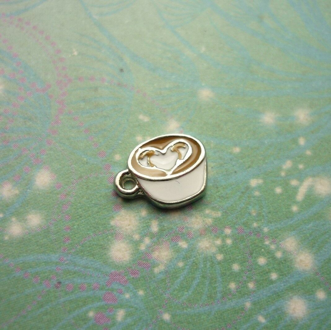 Cup of Coffee with Love Jewel Locket - charm for story memory locket necklaces
