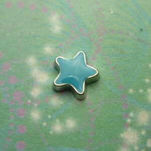 Blue Star Charm For Memory Locket Necklace Keepsake