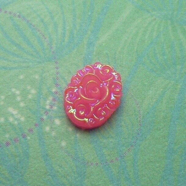 Pink Colored Rose Cabochon for Glass Story Locket