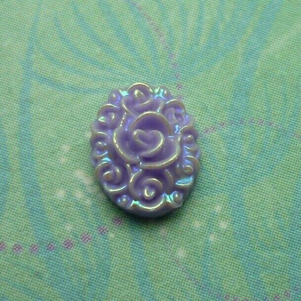 Purple Colored Rose Cabochon for Glass Story Locket