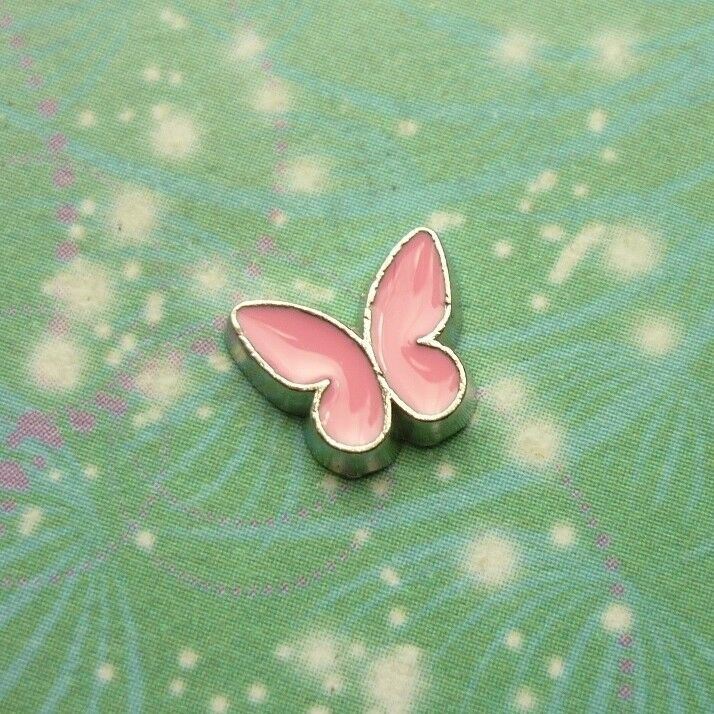 Light Pink Butterfly Charm for Memory Lockets: Meaningful Keepsake Jewellery