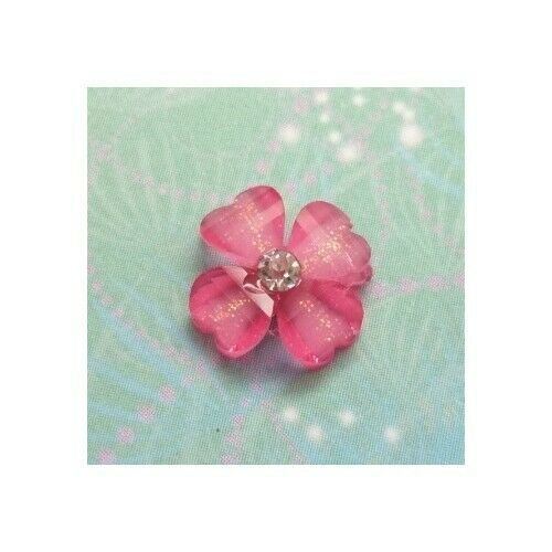New Clover Flower For Pendant - Fuschia Pink