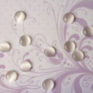 White Cats Eye Charm for Personalised Keepsake Memory Locket Jewellery