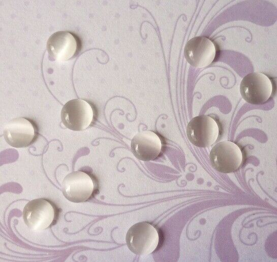 White Cats Eye Charm for Personalised Keepsake Memory Locket Jewellery