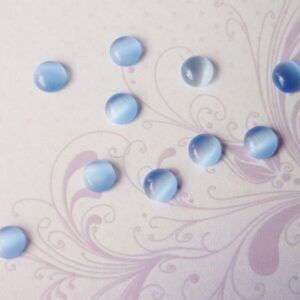 Blue Cats Eye Charm for Personalised Keepsake Memory Locket Jewellery