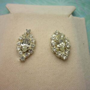 Vintage Crystal Earrings - Sparkling Studs