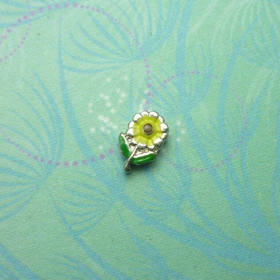 Yellow Sunflower Charm for Memory Lockets: A Meaningful Keepsake Jewellery Piece