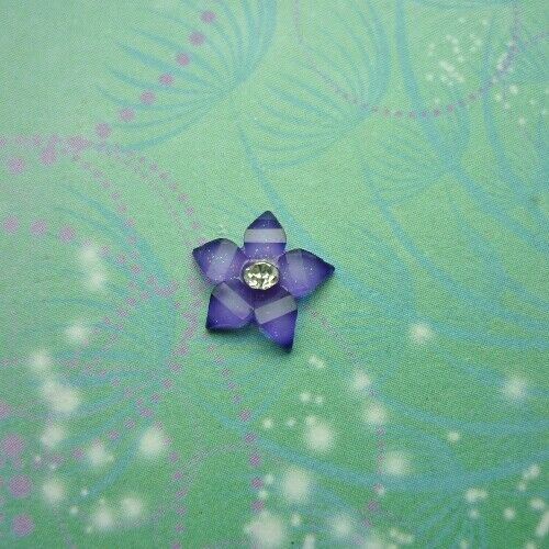 Dark Purple Star Flower Charm for Memory Lockets: Meaningful Keepsake Jewellery