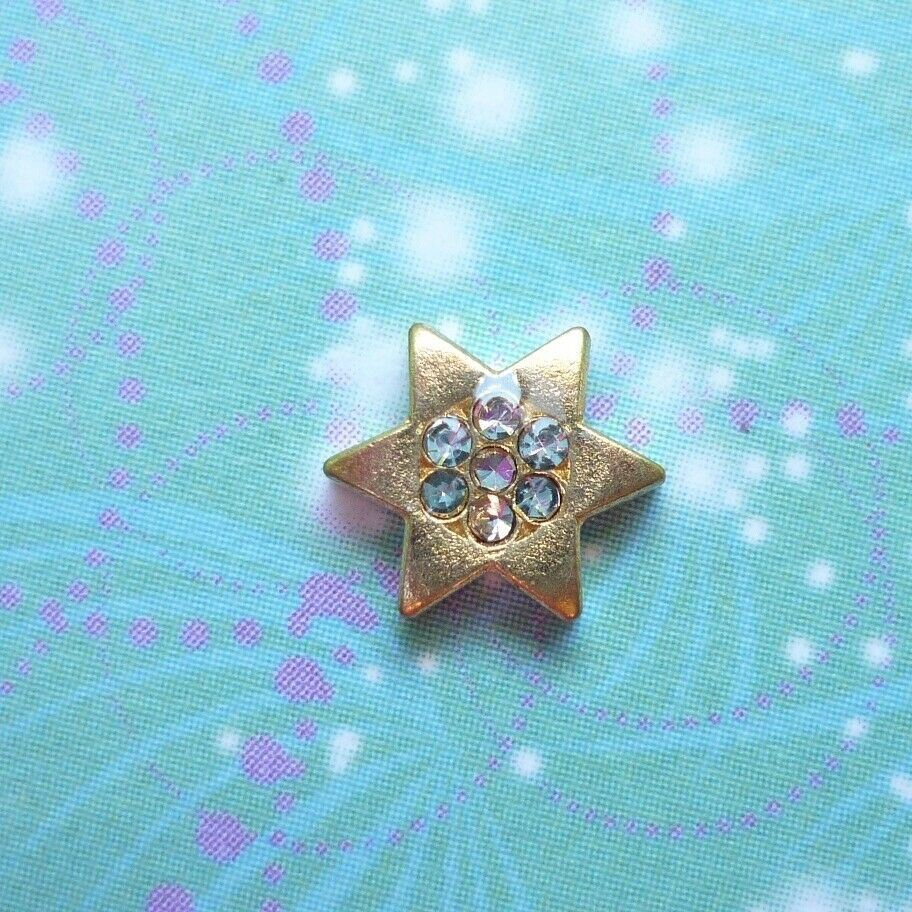 Gold Star with Sparkling Crystals Charm for Story Locket Pendant