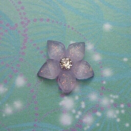 Purple Star Flower Charm for Memory Lockets: Meaningful Keepsake Jewellery
