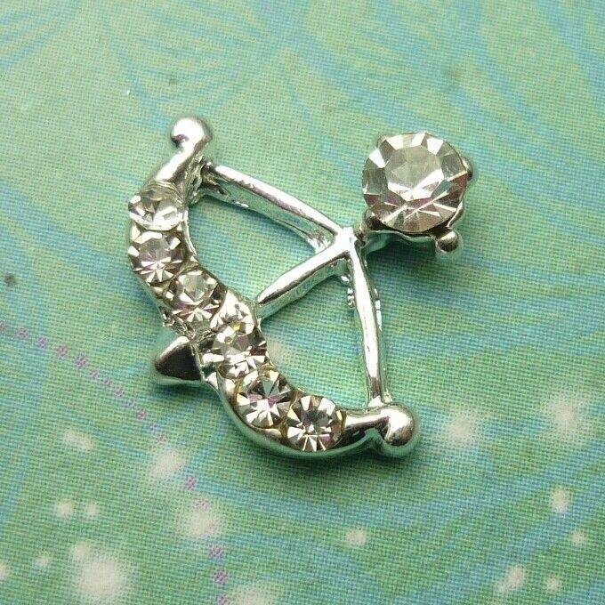 Sparkling Cupid Bow and Arrow charm for floating charm locket