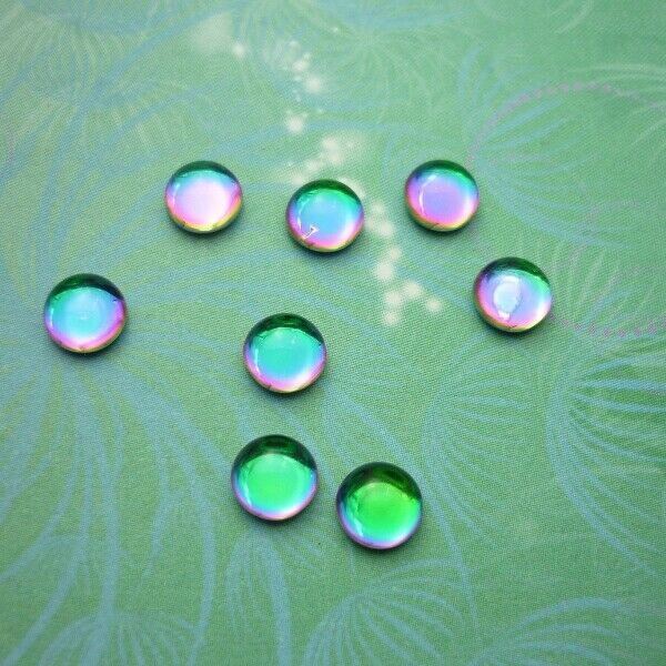 Green & amethyst colour shift Rainbow Bubble Charm for Story Lockets