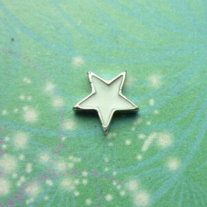 Enamel Star - White Jewel For Floating Locket Pendant