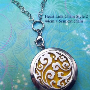 Stainless Steel Open Heart Link Chain for Aromatherapy Lockets (chain only)