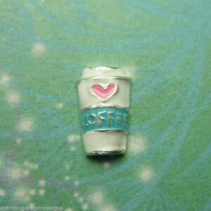 Coffee Travel Mug - Floating Charm for Memory Lockets,Story & Living Lockets
