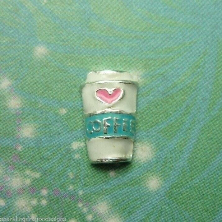 Coffee Travel Mug - Floating Charm for Memory Lockets,Story & Living Lockets
