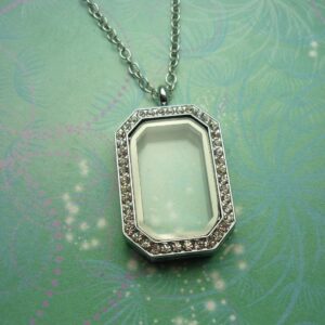 Adorable Picture Frame Sparkling Locket - ready for charms and gifting