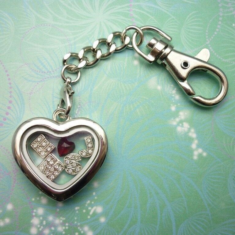 Keychain Keyring Locket - Purple UV Colour - Floating Charm Story Living Locket - Image 8
