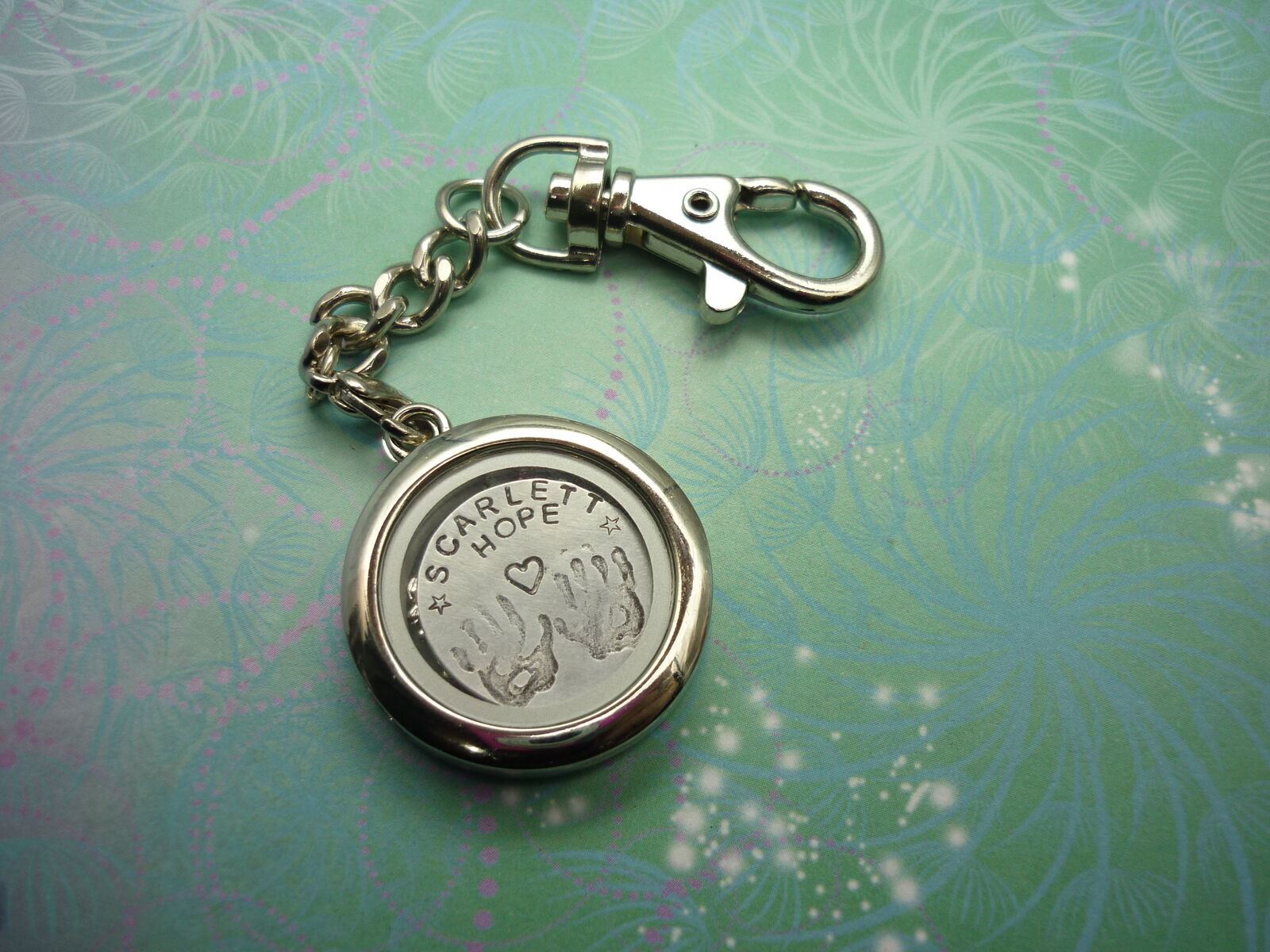 Keychain Keyring Locket - Purple UV Colour - Floating Charm Story Living Locket - Image 11