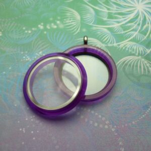 Purple Colour Your World UV Floating Charm Locket Screw Close