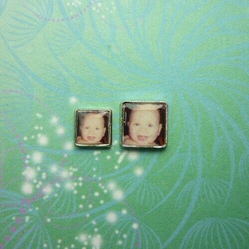 Personalised Square Photo Charm For Pendant - Small 6mmx6mm - Image 3