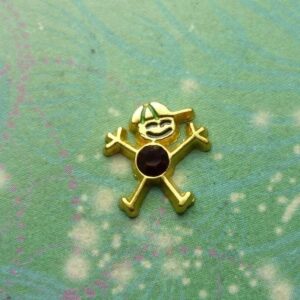 Birthstone Boy Gold Bigger  Jewel For Locket Pendant - January