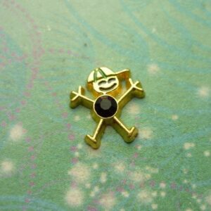 Birthstone Boy Gold Charm Bigger - February Jewel For Pendant Keepsake Locket