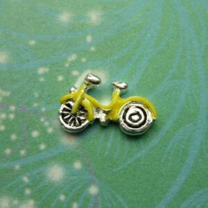 Bicycle Charm Yellow for locket story pendant