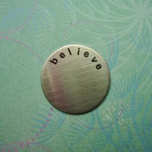 Believe Disc Plate Charm Pendants DIY Bracelets Necklace Jewelry