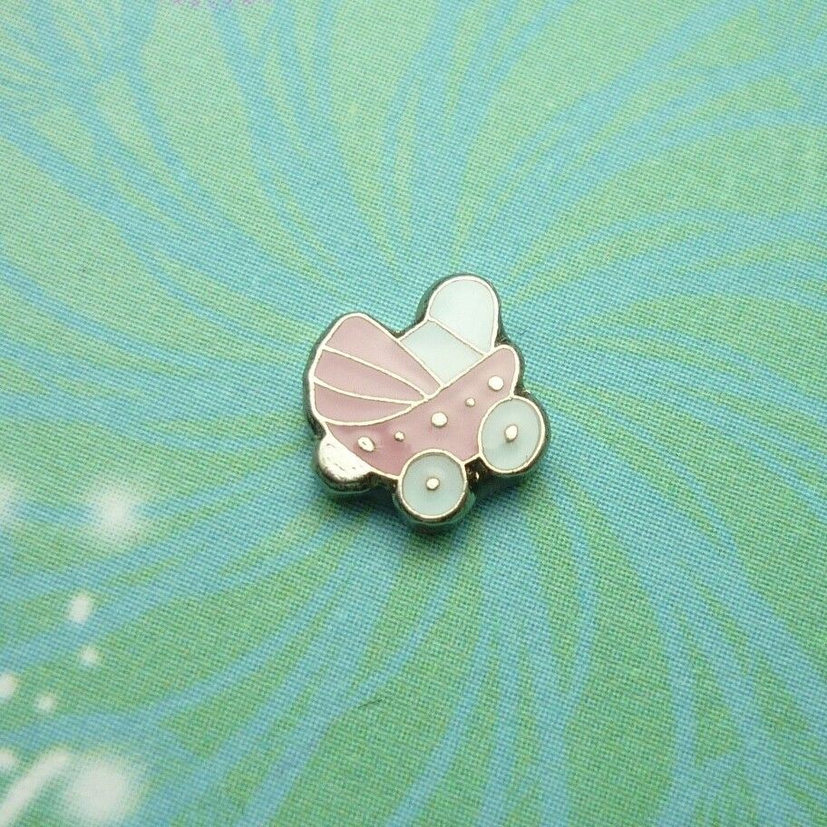 Baby Pram Pink Charm Pendants DIY Bracelets Necklace Jewelry
