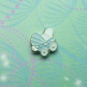 Antique Baby Pram Bue Charm Pendants DIY Bracelets Necklace Jewelry