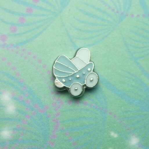 Antique Baby Pram Bue Charm Pendants DIY Bracelets Necklace Jewelry