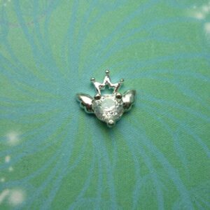 Adorable charm Angel Heart - for glass locket pendant
