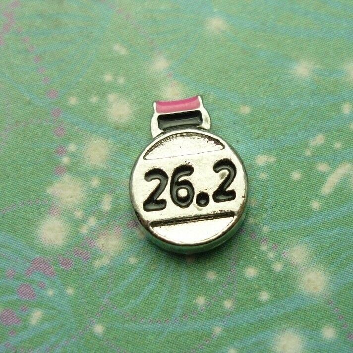 Silver 26.2 Medal Charm for Memory Lockets: A Meaningful Keepsake